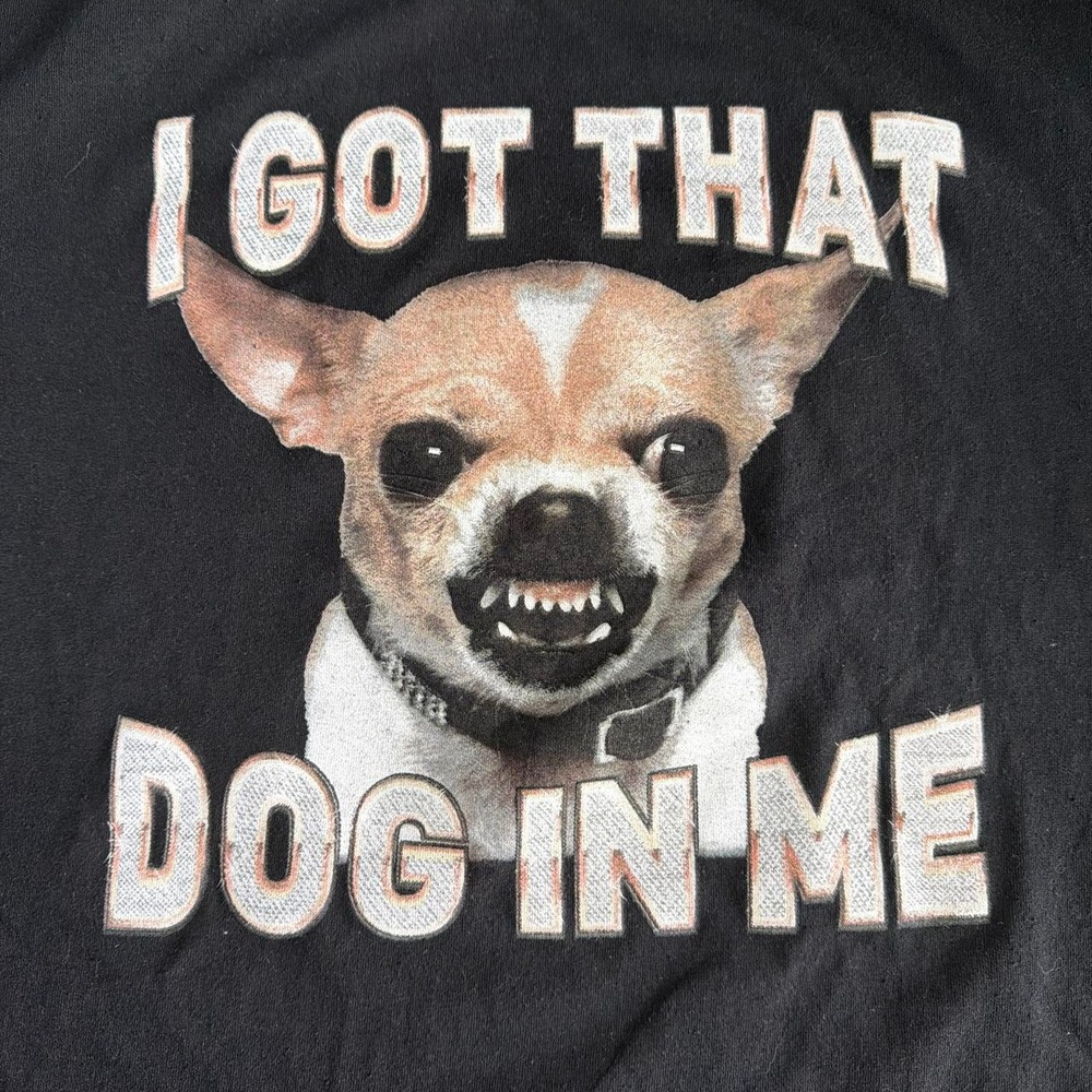 Got That Dog In Me Chihuahua Graphic T-Shirt Black Men's Medium Funny Tee